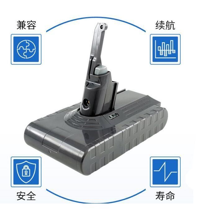 21.6V লি-আয়ন ডাইসন প্রতিস্থাপন ব্যাটারি প্যাক V8 V7 হ্যান্ডহেল্ড টেবিল ভ্যাকুয়াম ক্লিনারগুলির জন্য
