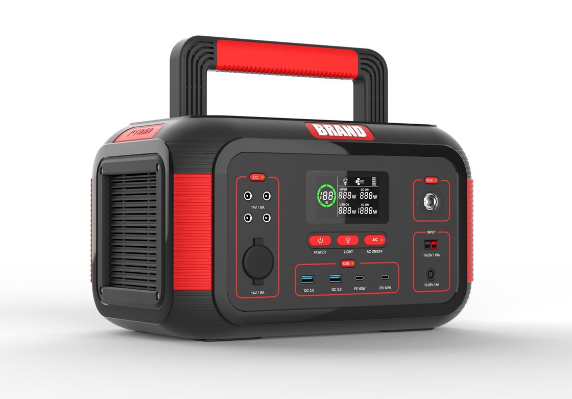 ইউএসবি 1000W 22.2V 36.4ah রিচার্জযোগ্য সৌর পোর্টেবল পাওয়ার স্টেশন হোম আউটডোর ক্যাম্পিং জন্য