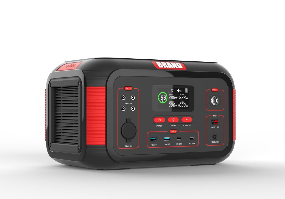 ইউএসবি 1000W 22.2V 36.4ah রিচার্জযোগ্য সৌর পোর্টেবল পাওয়ার স্টেশন হোম আউটডোর ক্যাম্পিং জন্য