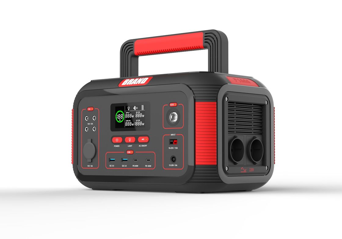 ইউএসবি 1000W 22.2V 36.4ah রিচার্জযোগ্য সৌর পোর্টেবল পাওয়ার স্টেশন হোম আউটডোর ক্যাম্পিং জন্য