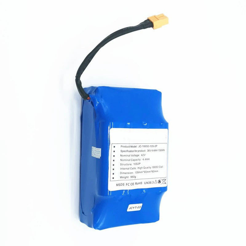 নিউ এনার্জি লি-আইন ব্যাটারি 10S2P ব্যাটারি প্যাক 36V 4.4Ah উচ্চ চক্র সময় জীবন