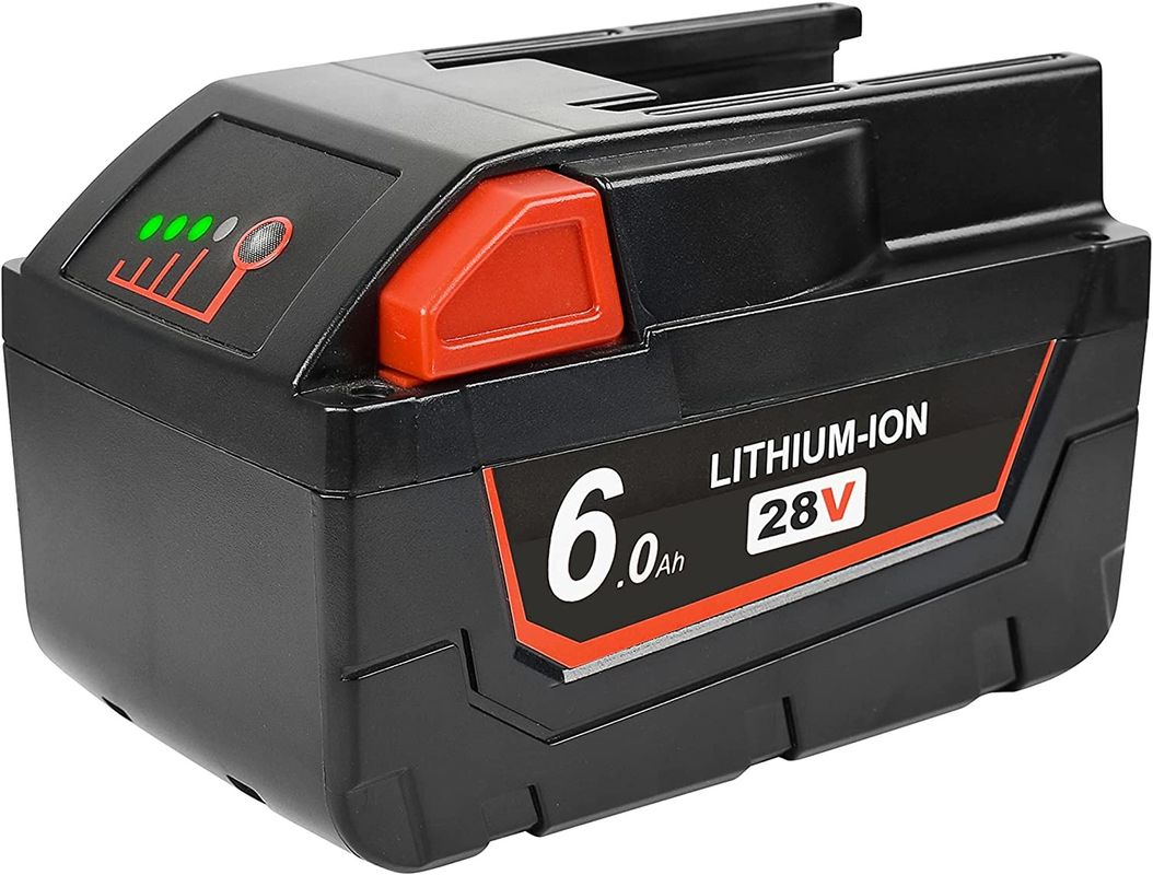 6000mAh কর্ডলেস পাওয়ার টুলস ব্যাটারি প্রতিস্থাপন 28V মিলওয়াকি মিলওয়াকি 48-11-2830 এম 28 এর সাথে সামঞ্জস্যপূর্ণ
