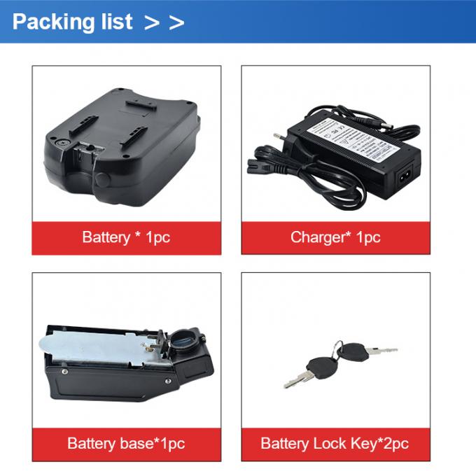 24V36V48V10ah12ah 250W 500W Folding 18650 Li Ion Bicycle Electric Bike Lithium Battery