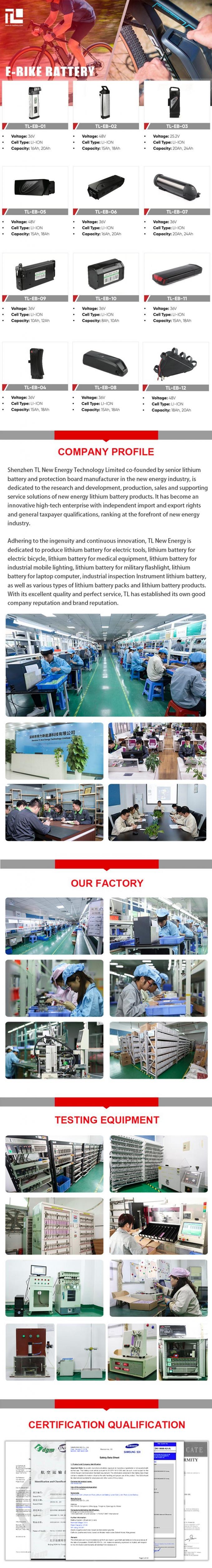 Electric Bicycle Battery 24V/36V E-Bike Replacement Battery Compatible Panasonic Electric Bicycle After Market Battery